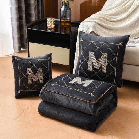 Milk Fiber Pillow Blanket
