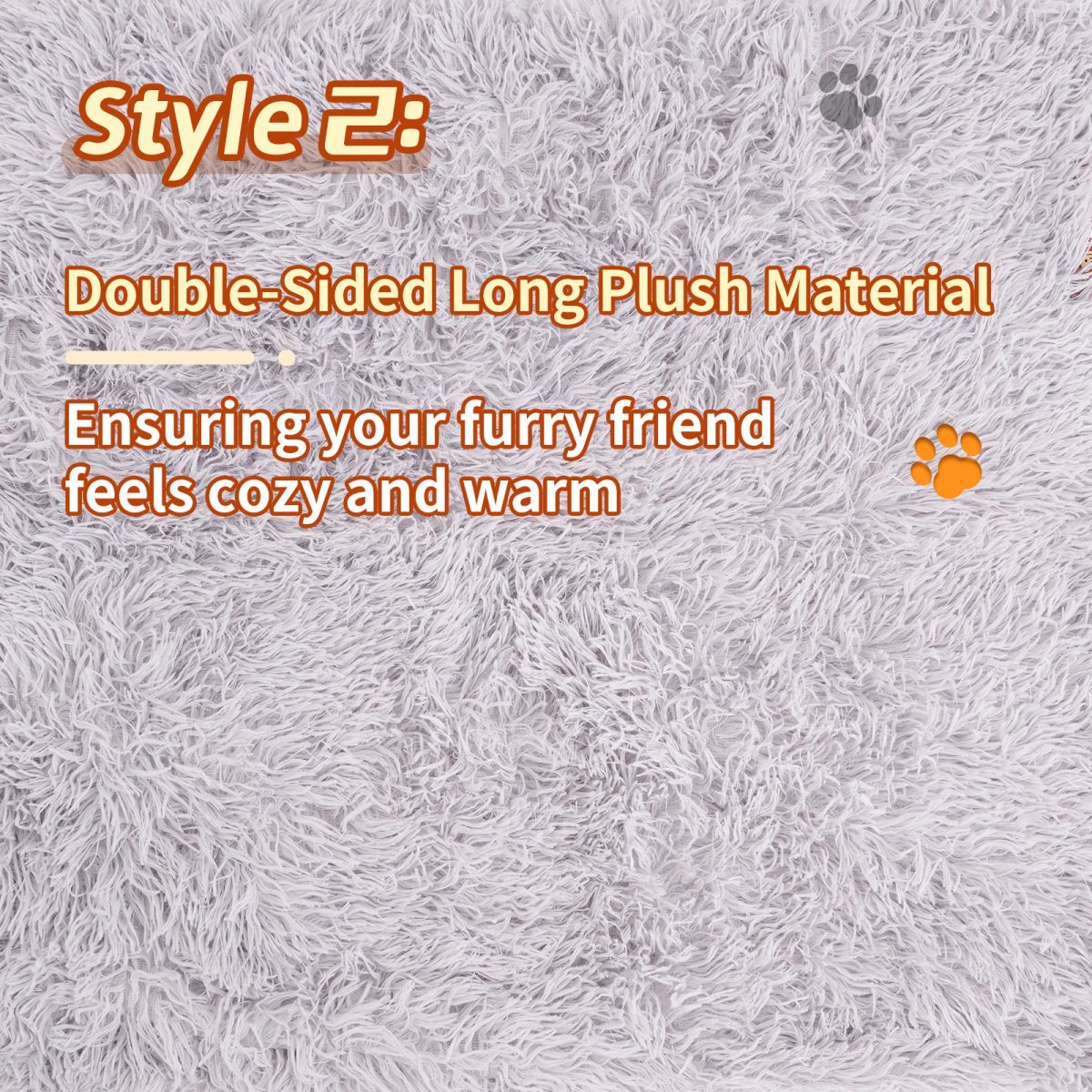 Grey Plush Pet Cushion