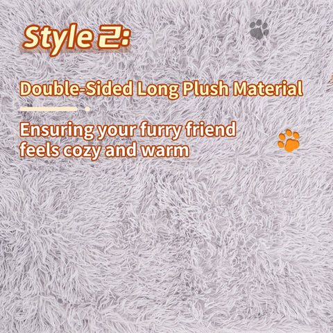 Grey Plush Pet Cushion