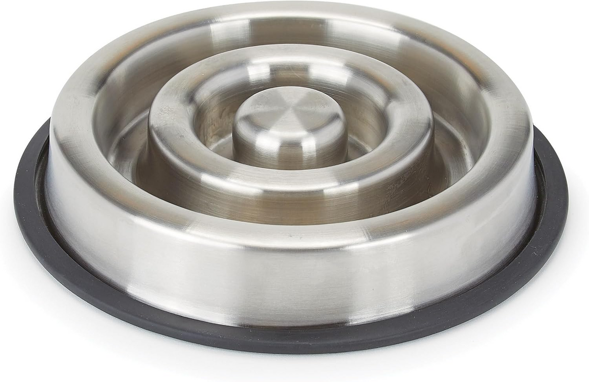 Stainless Steel Slow Feeder Dog Bowl